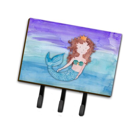 Carolines Treasures Brunette Mermaid Watercolor Leash or Key Holder BB7422TH68